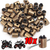 AliExpress NONE 5/10Pcs Motorcycle Throttle Cable Core Brake Bolt Pin Gold Color Motocross Beach Bike Throttle Pull Cable Brake Stop Bolt Pin