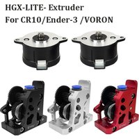 Dual Gear Extruder HGX-LITE-Extruder Gehärteter Stahl Untersetzungsgetriebe Hochgeschwindigkeitsmotor 3D-Druckerteile für CR10 Ender 3 VORON