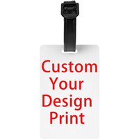 Custom Custom Your Design Luggage Tag for Travel Suitcase Customized Logo Printed Privacy Cover ID Label