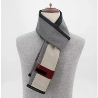 Luxury Brand Winter Plaid Cashmere Scarf for Men Warm Neck Scarfs Male Business Scarves Long Men's Pashmina Shawl