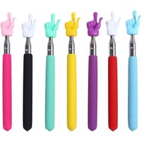 Stainless Pointer Telescopic Rod Finger Design Teaching Stick Pointer Telescopic Classroom Finger Pointer School Office Supplies
