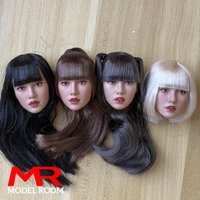 SDH041 1/6 Asian Girl Lisa Head Sculpt Carving Model Fit TBL PH JIAOU ANT YM 12 inch Female Soldier Suntan Action Figure Body