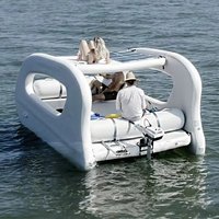 Custom Electric Catamaran Cruising Pontoon Portable Boat Foldable Inflatable House Boat for Water Play