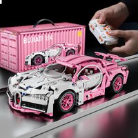 Pink Building blocks Roadster RC Tech Racing 1:14 DIY Roadster building blocks assembled building blocks car toy birthday gift