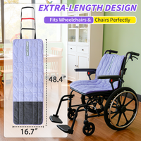 Ehucon Ultra-soft Velour Surface One Way Slide Seat Cushion,Non-Slip Fall Prevention Pad for Elderly Use on Wheelchairs 1 PCS
