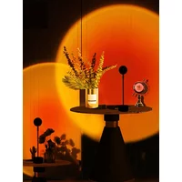 USB Rainbow Sunset Red Projector Led Night Light Sun Projection Desk Lamp For Bedroom Bar Coffee Store Wall Decoration Lighting
