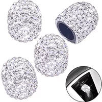 4PCS Crystal Car Tire Valve Caps Diamond Shining Dust-proof Wheel Valve Cover Vehicle Bling Car Charms Decor Auto Amagi