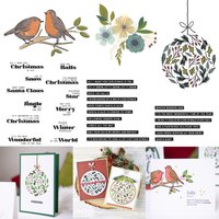 Merry Christams Sentiments Clear Stamp For DIY Scrarpbooking Paper Cards Making New 2024 Arrival
