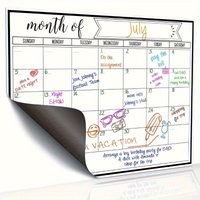 1pc Magnetic Dry Erase Fridge Calendar,Monthly Kitchen Planner with "Month of" Design,Whiteboard,for Easy Weekly on Refrigerator