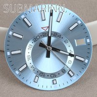 28.5mm Dial NH35 For Datejust Military Green/Sky Blue/Black/White/Blue For NH35/NH36 Automatic Movement Hands Green Luminous