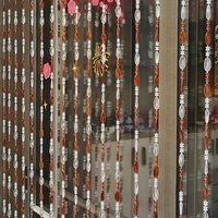 1*2M Partitioned Beaded Door Curtain 1*2m Acrylic Tassel Beaded Curtain for Room Partitioning and Wedding Decoration