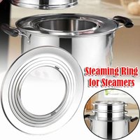 Stainless Steel Steaming Ring for Steamers Multifunctional Round Steamer Holder Steamer Ring Adapter Rack