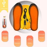 USB Heated Insoles Customizable Washable Smart Temperature Control Winter Warm Footwear Men Women Universal Anti-slip Walking