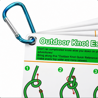 Outdoor Knot Reference Guide, Featuring 27 Essential Knots for Camping, Survival, And Fishing, with Premium D-Ring PVC Material