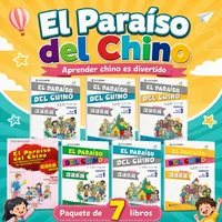 Chinese Paradise Set of 7 Books Textbook and Workbook Learn Mandarin Chinese for Children Spanish Edition