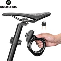 ROCKBROS Bike Lock Anti-Theft Steel Chain Lock Motorcycle Vehicle Ring Lock MTB Road Cycling Cable Lock Bicycle Accessories