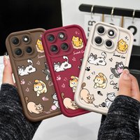 Playing Cute Cat Phone Case For Motorola G86 G85 G84 G75 G60 G56 G54 G53 G52 G35 G34 G32 G30 G24 G22 G15 4G 5G Staircase Soft Co