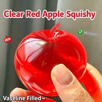 Squishy Green Apple Stress Ball Stress Relief Fidget Sensory Toy for Slow Rebound Squeeze Toy for Adults Anxiety Relaxation Gift