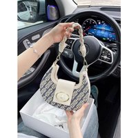 Vintage and Luxury Half Moon Bag with Fashion Denim Canvas and Delicate Woven Handle 2026 Women Newly Trendy Single Shoulder Bag