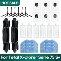 Fit For Tefal Rowenta X-plorer Serie 65+, 75S RR8577WH, 75S+ RG8597W / RR8587WH Accessories Brush Hepa Filter Mop Wipe Dust Bag
