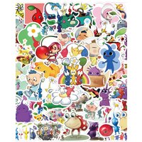 AliExpress FANLU 50/100PCS Pikmin Cartoon Stickers Funny Game Sticker Kids Toys Fridge Luggage Laptop Phone Guitar Bike Skateboard Decoration