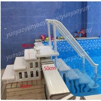 Children Swimming Pool Ladder Thickened Non Slip Double Sided Blow Molding Step Ladder Safe Pool Climbing Access Tool