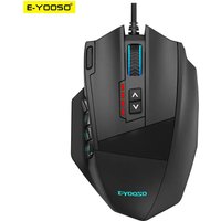 E-YOOSO X-39 USB Przewodowa Mysz Gamingowa RGB 24000 DPI SG8960 19 programowalnych przycisków Optyczna mysz do gier na komputer PC Laptop