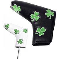 1Pcs Golf Putter Head Covers Blade Club Headcover PU Leather Protector Cover White/Black Colors for Men Women