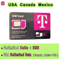 USA Unlimited Data & CALL & SMS(Canada,Mexico 5GB)USA Prepaid Sim Card ,5G/4G Unlimited Internet,America,Canada,Mexico LTE Data.