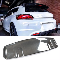Rear Carbon Trunk Roof Lip Wing Window Spoiler for Volkswagen VW Scirocco 2008 - 2017 Non for R Rline Carbon Fiber Car Styling