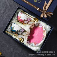 Ceramic coffee cup high-end exquisite high-end sense niche bone china household British afternoon tea tea set gift box