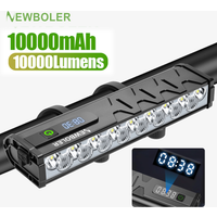 NEWBOLER Bicycle Light Front 10000Lumen Bike Light 10000mAh Waterproof Flashlight USB Charging MTB Road Cycling Lamp Accessorie
