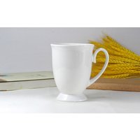 300ML. plain whitebone china coffee mug, porcelain tumbler for tea, ceramic cup coffee, taza cafe tea cup thermo mug, couple mug