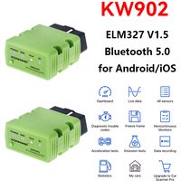 KONNWEI Bluetooth 5.0 KW902 Auto Scanner ELM327 V1.5 OBD2 Car Diagnostic Tools ELM 327 V 1 5 OBD 2 Code Readers For Android iOS