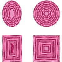 Metal Cutting Dies for Scrapbooking New 2026 Dainty Circles Ovals Die Cuts Stamps Silicone Seal Crafts Template Decoration