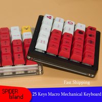 25Keys Macro Keyboard Kit Programming QMK VIA Keypad RGB Backlight Hot Swap Mechanical Keyboard Setting gateron no keycap