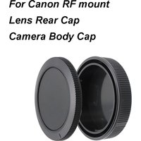 For Canon RF mount Lens Rear Cap or Camera Body Cap or Cap Set Plastic Black Lens Cover Lid for EOS R RP R3 R5 R6 R7 R10 R5c