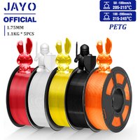 JAYO PETG Filamanet 1.75MM 5Rolls/set 3D Printer Filament PETG Neatly Wound 3D Printing Material For FDM 3D Printer