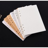 A5 A6 A7 Black Craft White Loose Leaf Notebook Refill Spiral Binder Inner Page Line Dot Grid Inside Paper Stationery