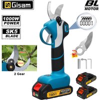 Gisam 1000W 40mm Elektryczne nożyce do gałęzi, bezszczotkowe, akumulatorowe, do przycinania gałęzi drzew, kompatybilne z akumulatorami Makita 18V.