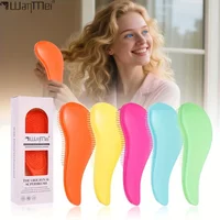 1pcs candy color Magic Detangling Hairbrush Soft Scalp Massage Comb Anti-static Gentle Grooming Brush Salon Hair Styling Brush