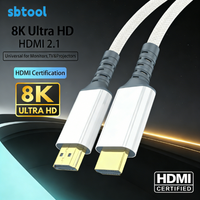 8K HDMI Cable White HDMI 2.1 High-Speed Data Cable for Monitors, TVs, and Projectors Supports 8K at 60Hz
