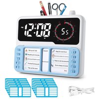 Innovative Autism& ADHD Time Management Tool-Visual Timer For Kids With Digital Alarm,Task Chart Planning Board
