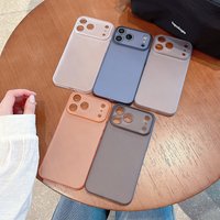 Ultra Thin TPU Case for iPhone 17 16 16e 15 14 13 12 11 Pro Max Plus Mini XS XR X Cover Translucence Soft All-round Camera Shell