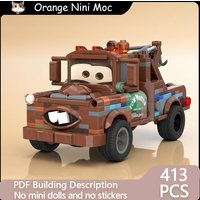 Anime Speed Racing Model MOC Building Bricks Gate Tooth Trailer Modular Technology Gifts Holiday Assemble Children Toys Suit