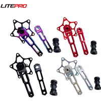 Litepro Folding Bicycle 5 Claws Crank 170mm 130BCD Integrated Hollow Aluminum Alloy Star Crankset