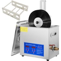 SucceBuy Ultraschallreiniger 6L Ultraschall-Vinylreiniger 7-12 in 8 Schallplatten Ultraschall-Vinyl-Reinigungsmaschine 180 W für den Heimladen