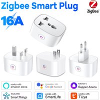 Zigbee Smart Plug 16A EU US UK Plug Energy Monitor Remote Control Timer Alexa Google Home for Electrical Sockets with Control