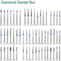 Perceuses dentaires FG Dia 1.6MM, pièce à main à grande vitesse, fraise diamant toutes séries, blanchiment des dents, fourniture de matériaux de dentisterie, 5 pièces/paquet