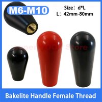 1Pcs M6-M10 Ellipse Bakelite Handle Sleeve Copper Thread Insert Bakelite Knob Handle with Brass Core for Machine Tool Equipment